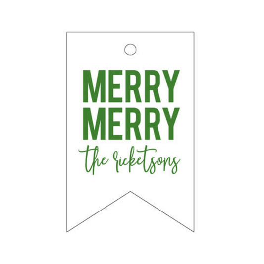 Merry Merry Letterpress/Foil Holiday Tags