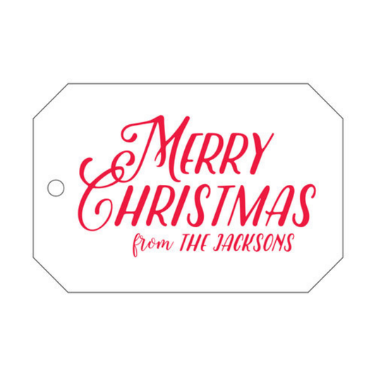 Merry Christmas From Horizontal Letterpress/Foil Holiday Tags