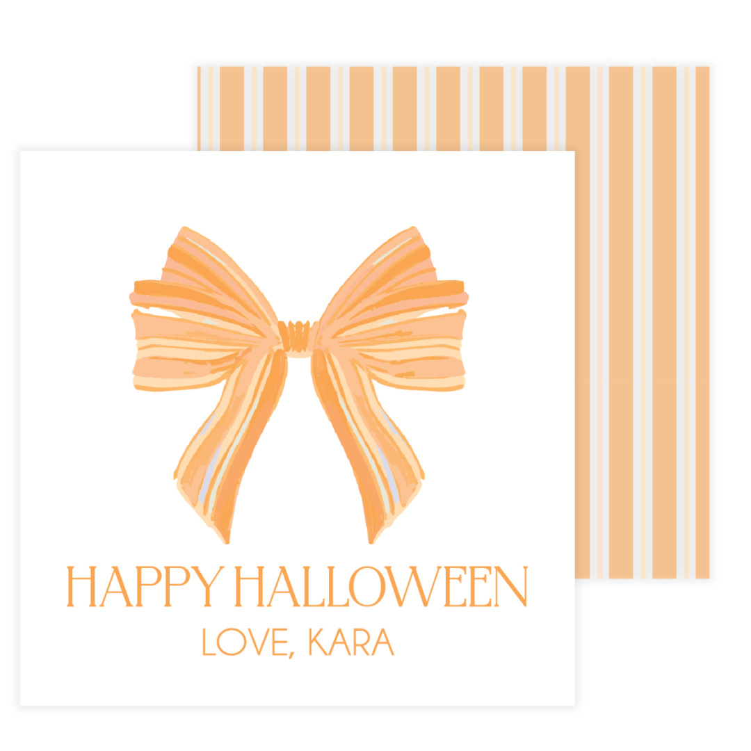 Orange Bow Halloween Enclosure Card