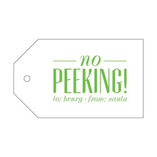 No Peeking! Letterpress/Foil Holiday Tags