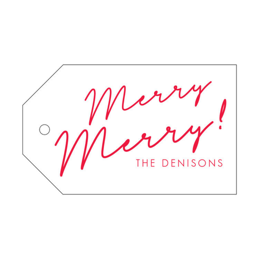 Merry Merry Letterpress/Foil Holiday Tags