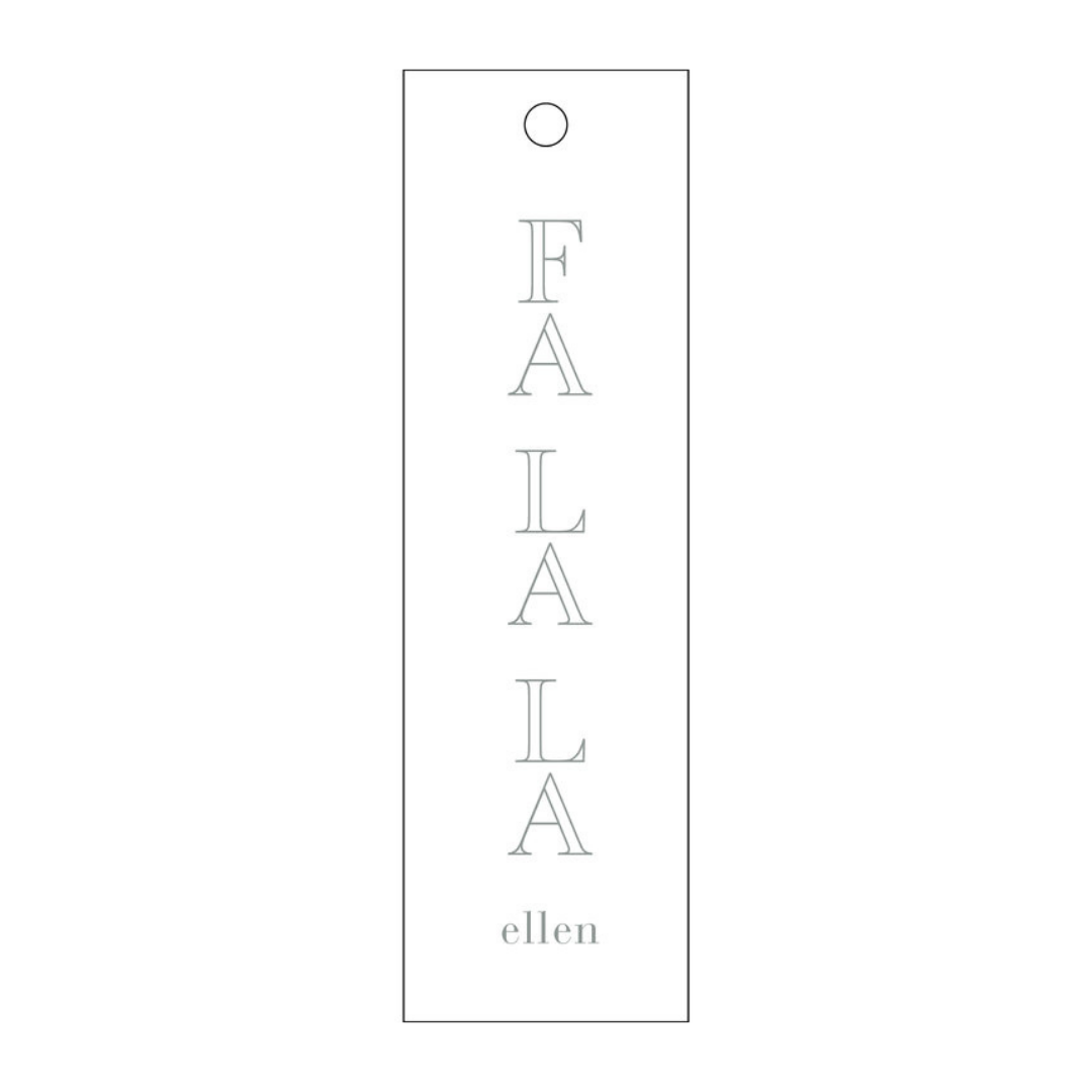 Falala Long Letterpress/Foil Holiday Tags