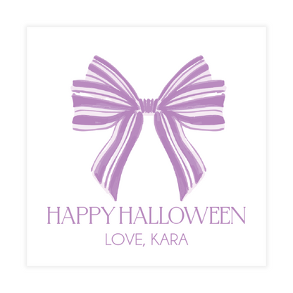 Purple Bow Halloween Enclosure Card