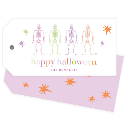 Multi Color Skeleton Gift Tag