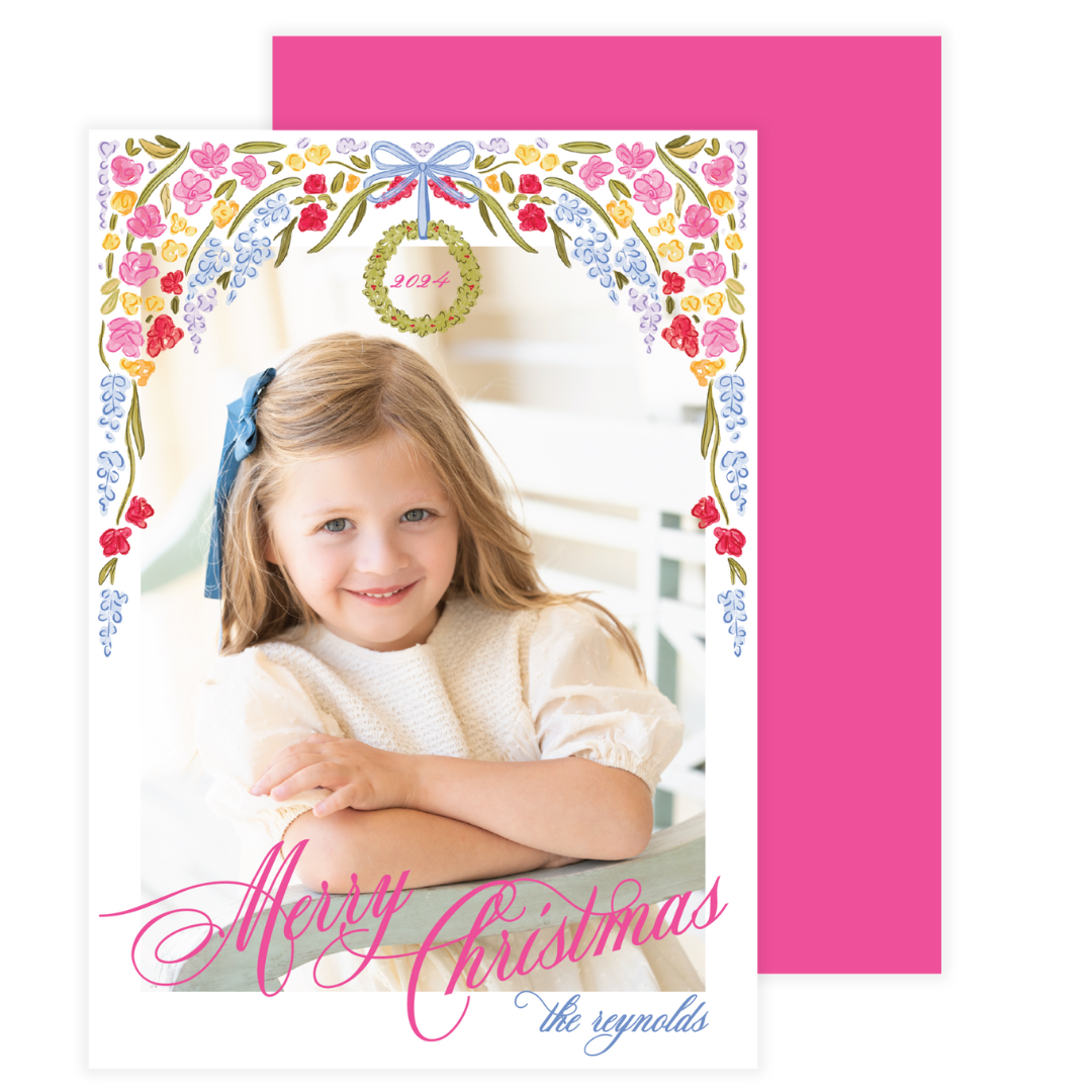 Floral Wreath Holiday Card