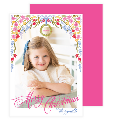 Floral Wreath Holiday Card