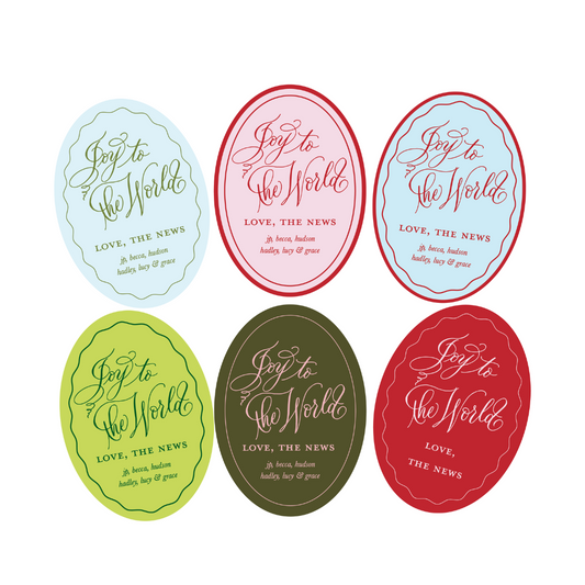 Oval Die Cut Tags - set of 25