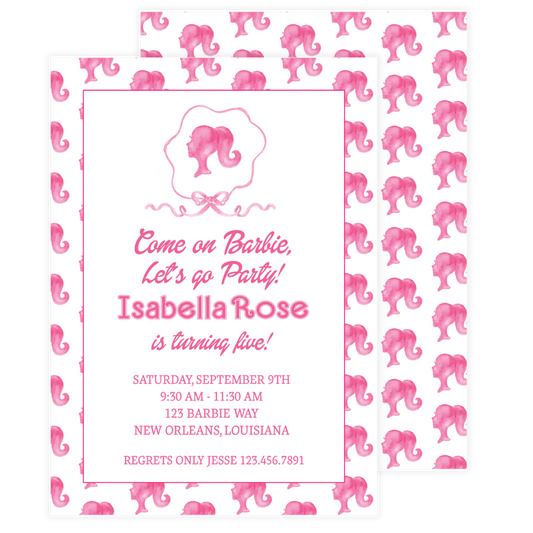 Barbie Birthday Invitation