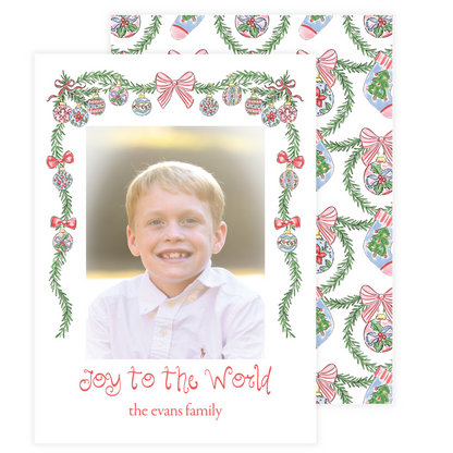 Baubles Garland Frame Holiday Card