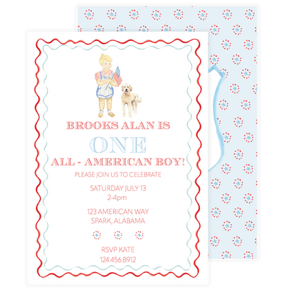 All-American Boy Invitation