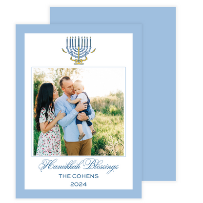 Hanukkiah Holiday Card