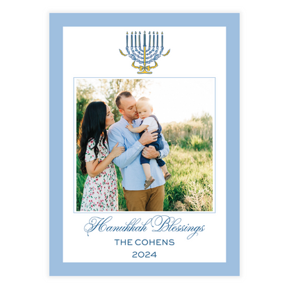 Hanukkiah Holiday Card