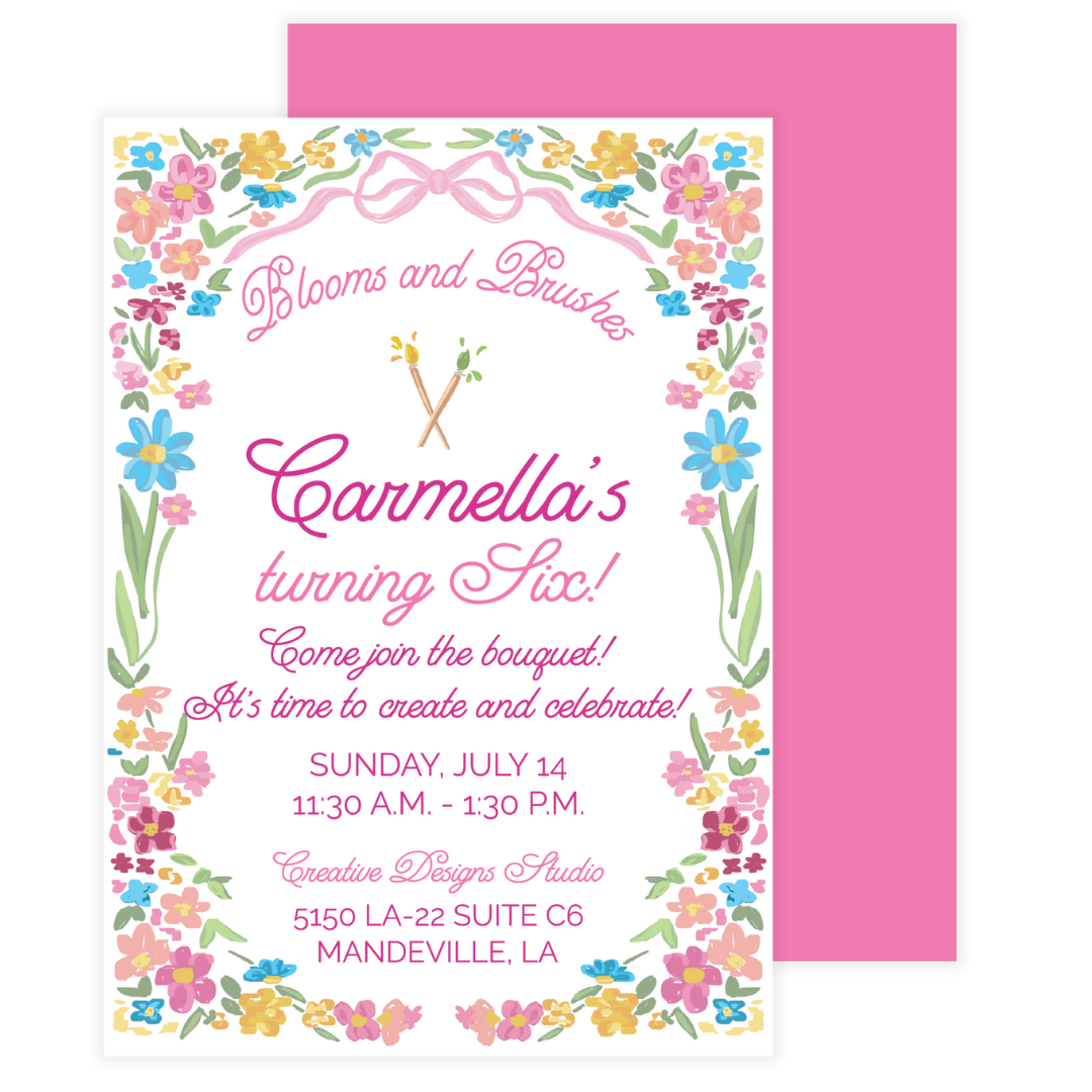 Blooms & Brushes Invitation