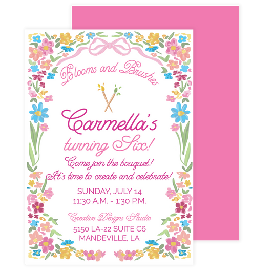 Blooms & Brushes Invitation