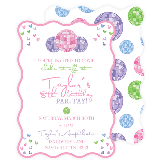 Swiftie Disco Ball Invitation