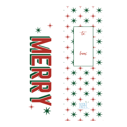 Ready to Ship MERRY Long Holiday Tag