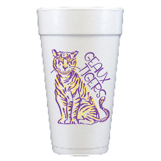 Purple Gold Tiger Shades Cups