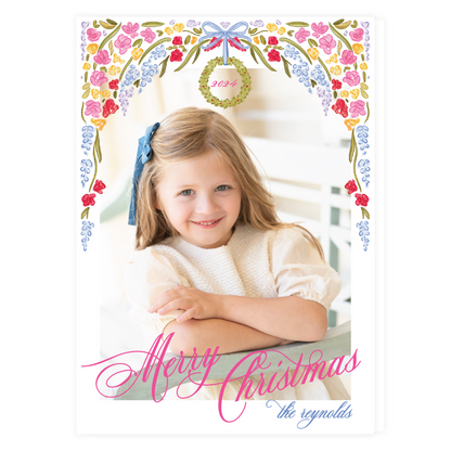 Floral Wreath Holiday Card