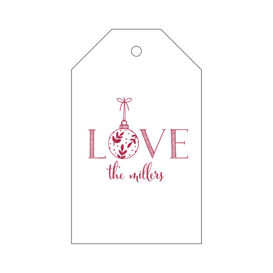 Love Ornament Letterpress/Foil Holiday Tags