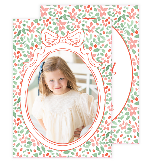 Holiday Ditsy Bow Frame Holiday Card