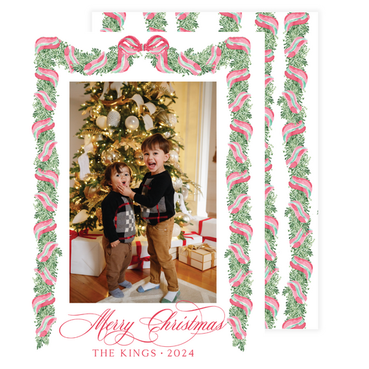 Christmas Intertwined Garland Holiday Card