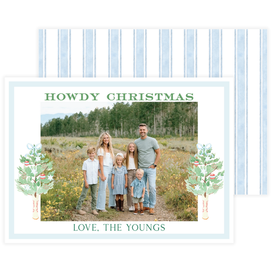 Howdy Christmas Cowboy Boot Frame Hliday Card