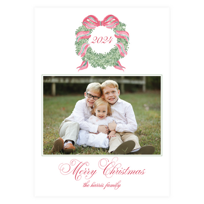 Christmas Intertwined Wreath Holiday Card