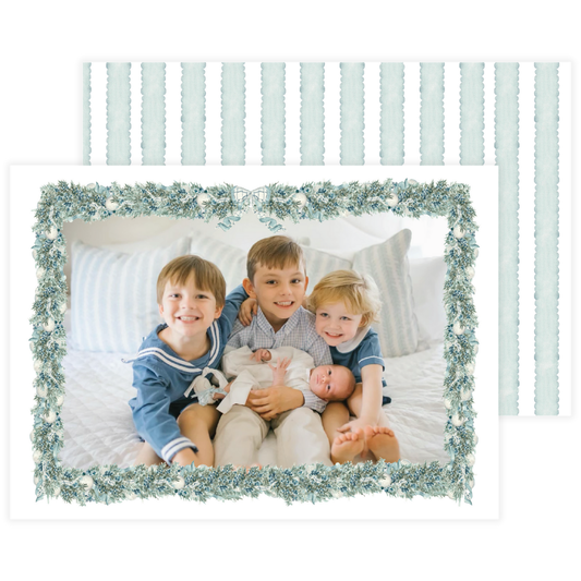 Juniper Garland Frame Landscape Holiday Card