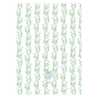 Green Leaf Garland Frame Holiday Card