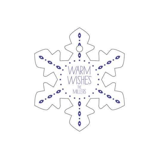 Warm Wishes Snowflake Letterpress/Foil Holiday Tags