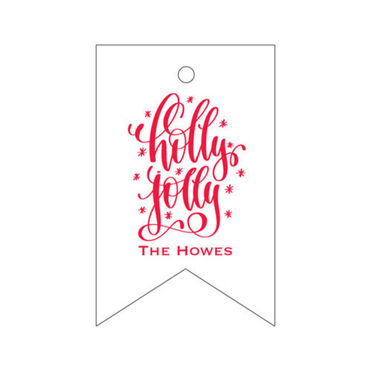 Holly Jolly Letterpress/Foil Holiday Tags