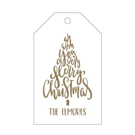 We Wish You a Very Merry Christmas Letterpress/Foil Holiday Tags