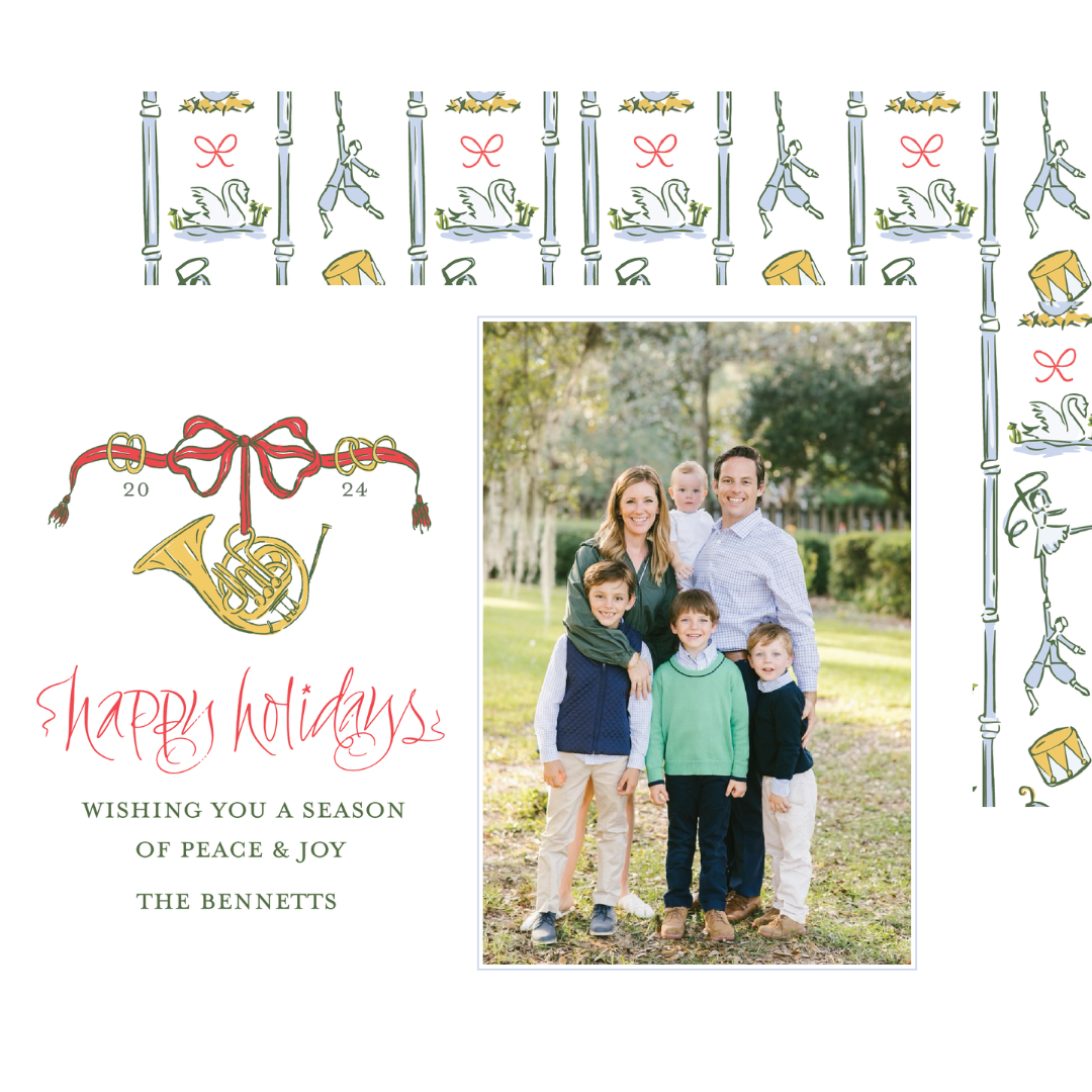 Trumpet Garland Swag Landscape Card