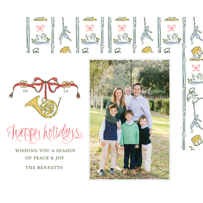 Trumpet Garland Swag Landscape Card