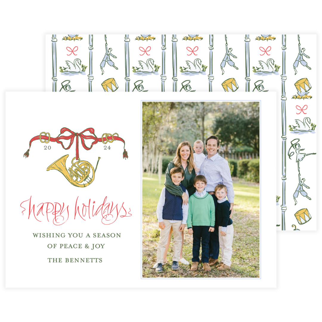 Trumpet Garland Swag Landscape Card