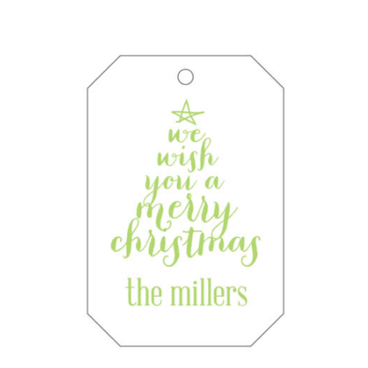 We Wish You A Merry Christmas Letterpress or Foil Holiday Tags