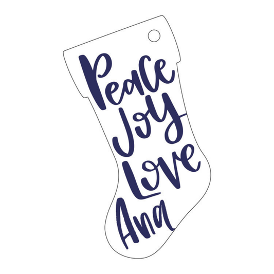 Peace Love Joy Stocking Letterpress/Foil Holiday Tags