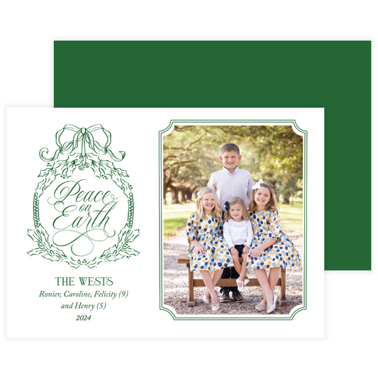 Peace On Earth Crest Card (Color Can Be Changed)