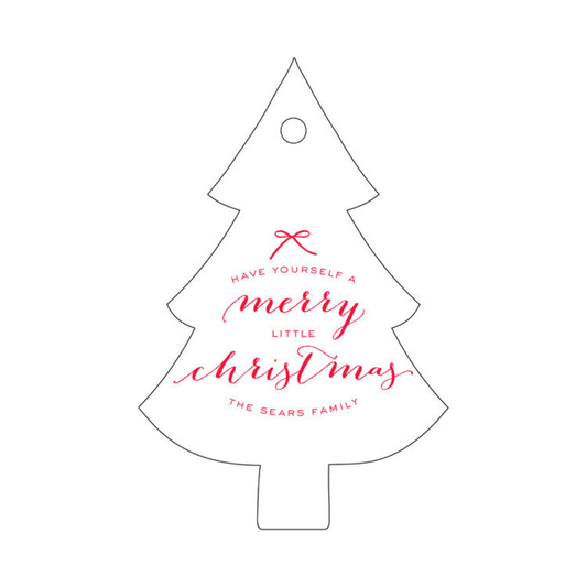 Have Yourself a Merry Little Christmas Tree Letterpress/Foil Holiday Tags