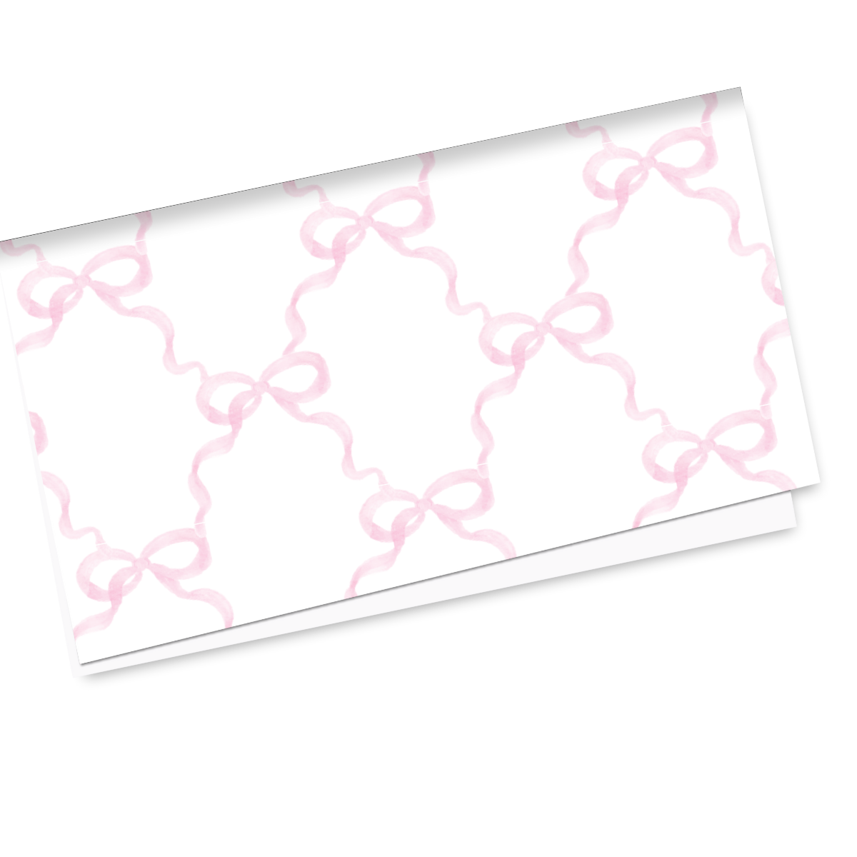 Pink Bow Trellis Wrapping Paper