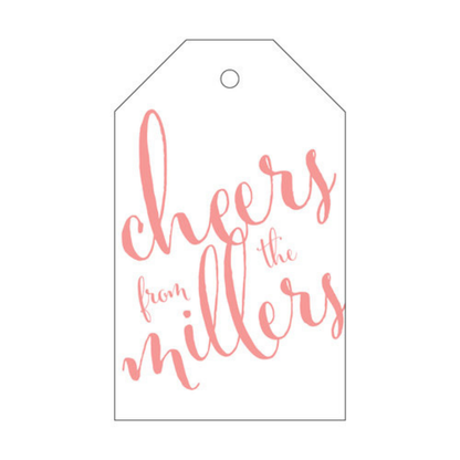 Cheers Letterpress/Foil Holiday Tags