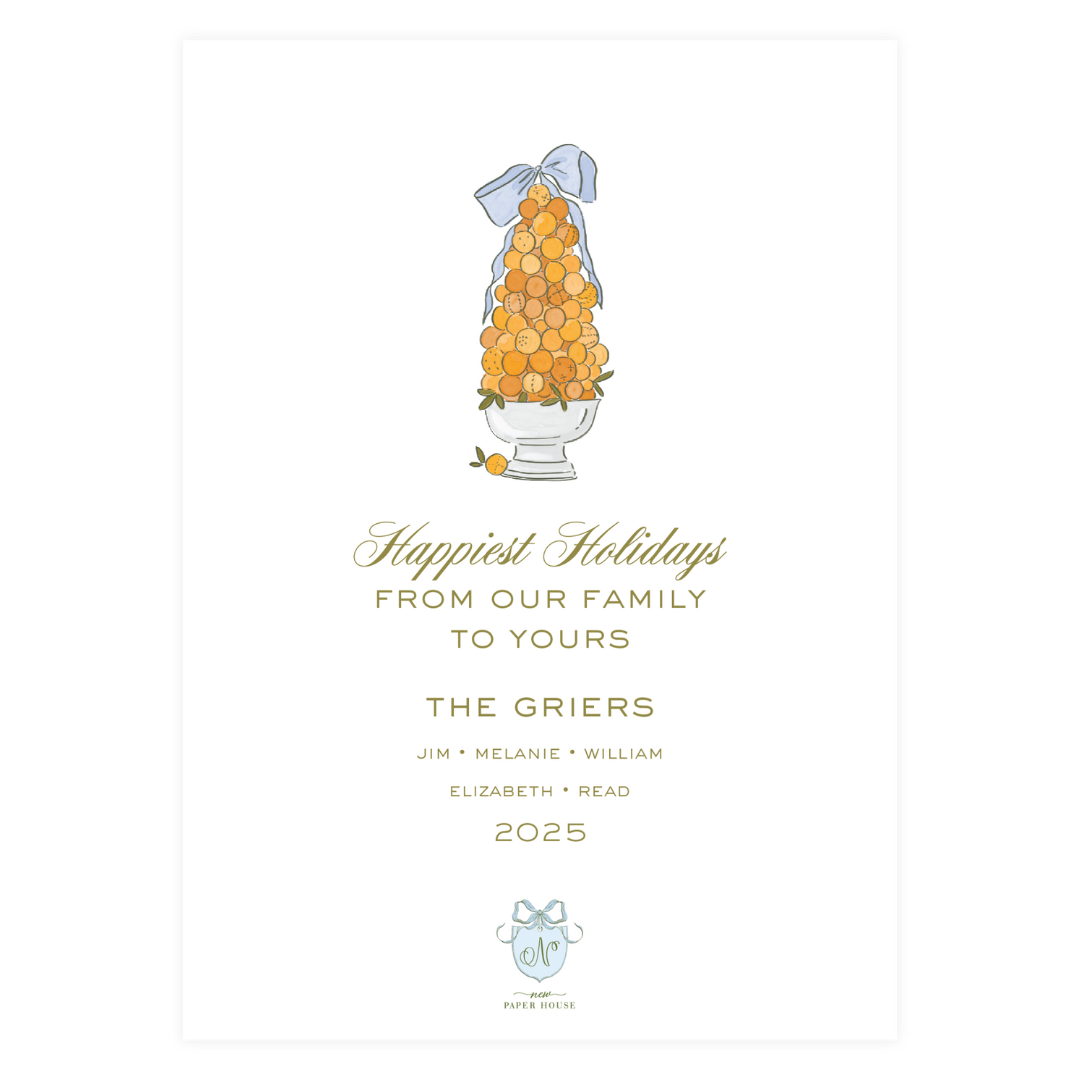 Orange Holiday Card