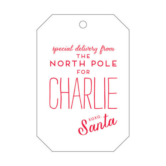 Special Delivery From the North Pole Letterpress/Foil Holiday Tags