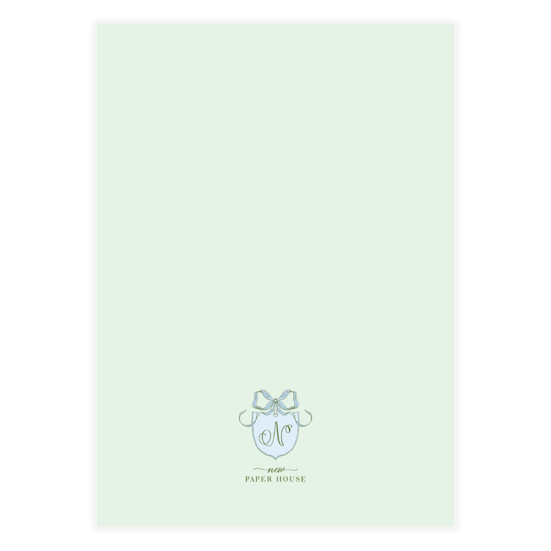 Green Bow Frame Holiday Card