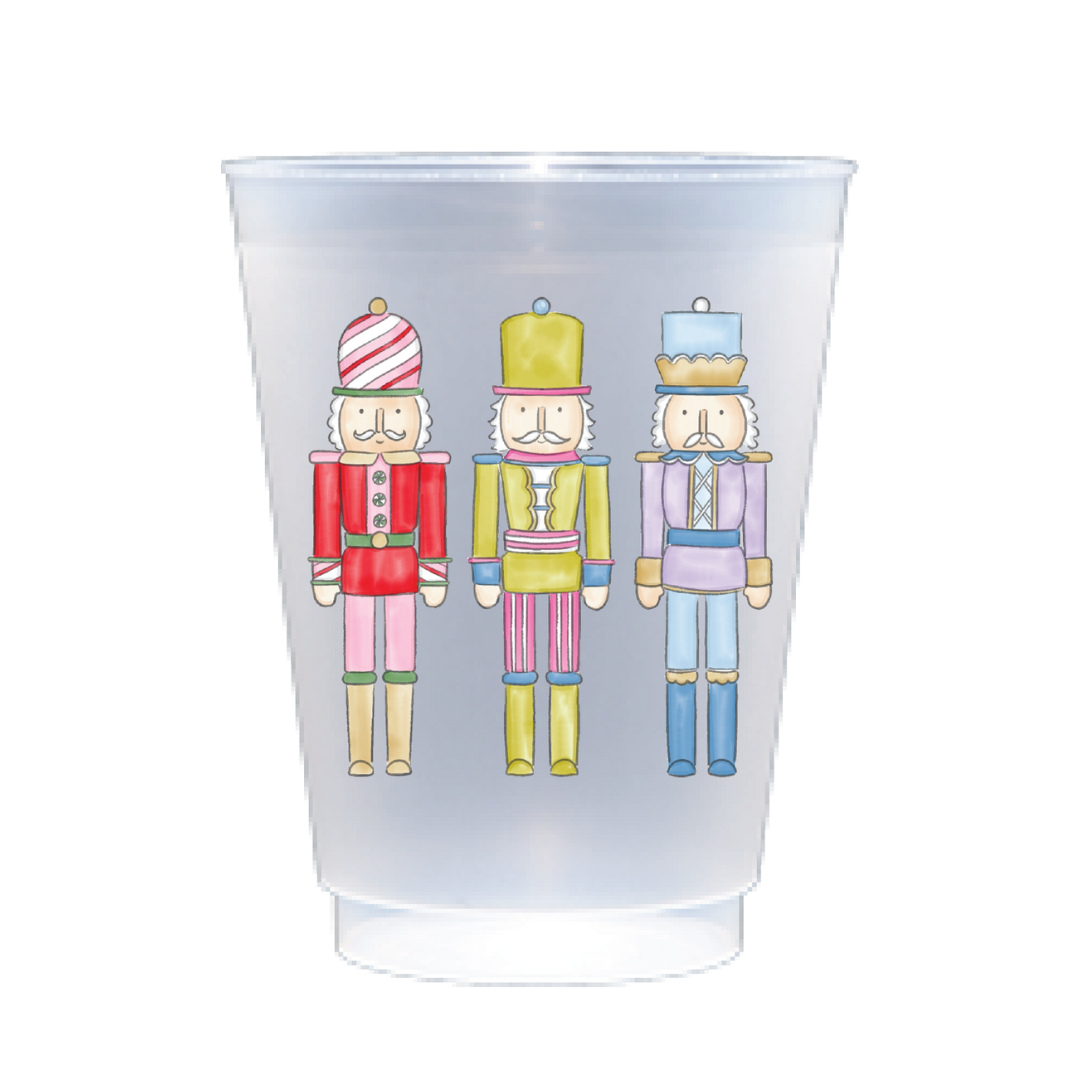 Colorful Nutcrackers Frosted Cup (16 oz Double Sided)