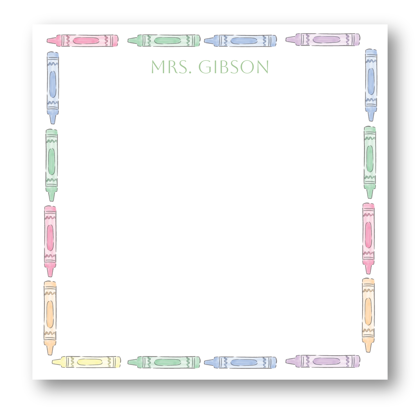 Crayon Border Notepad