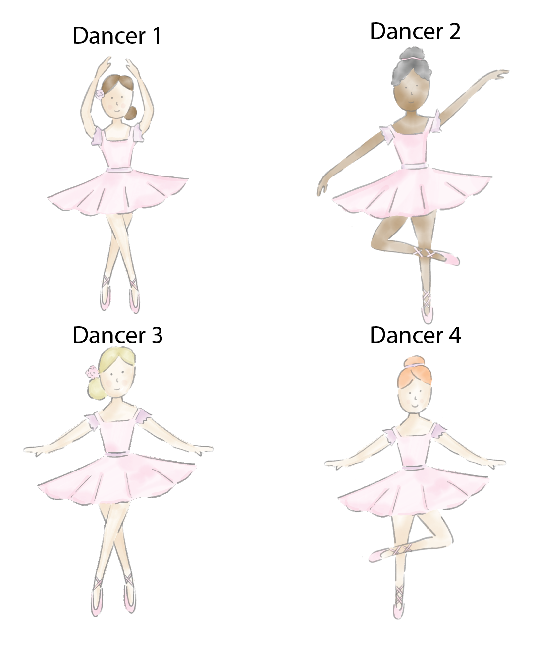 Ballerina Stationery Set (4 Options)