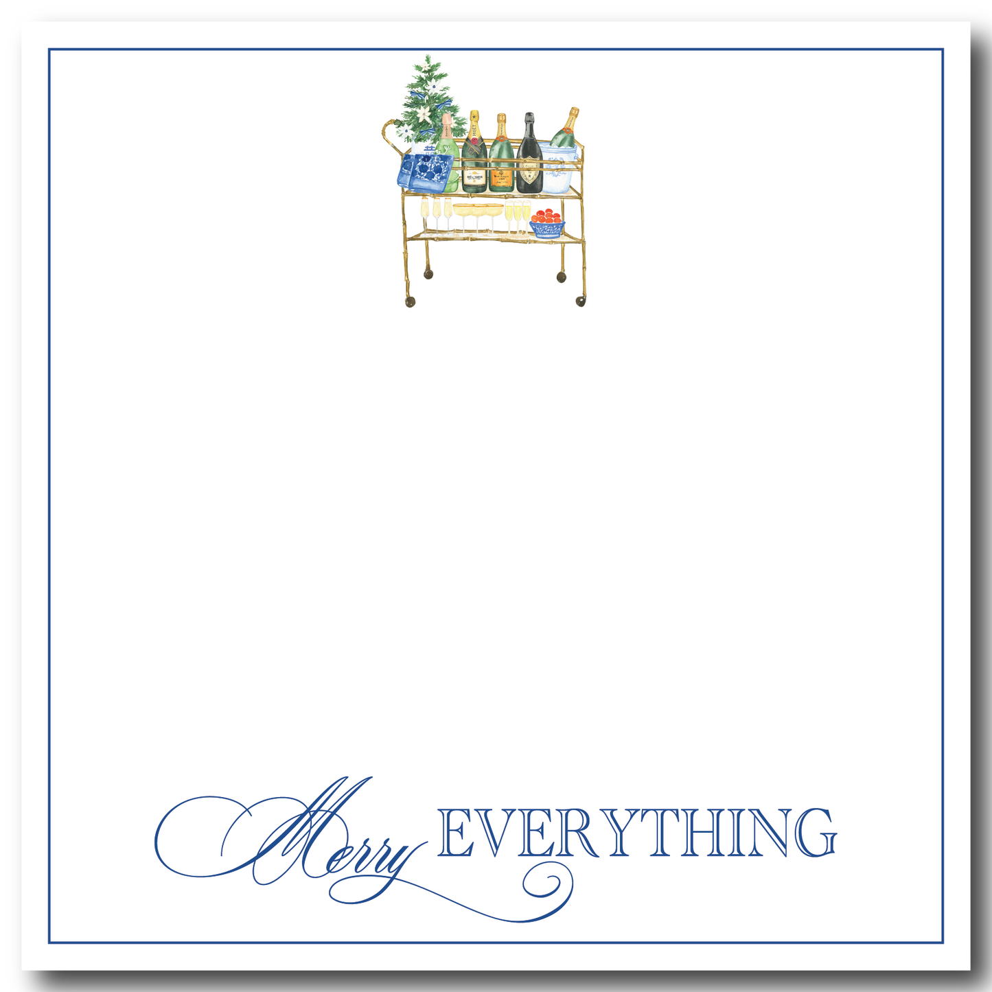 Merry Everything Bar Cart Notepad