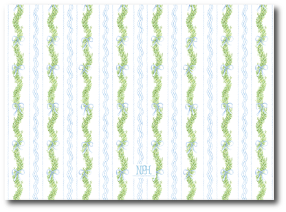 Copy of Blue Toile Holiday Card