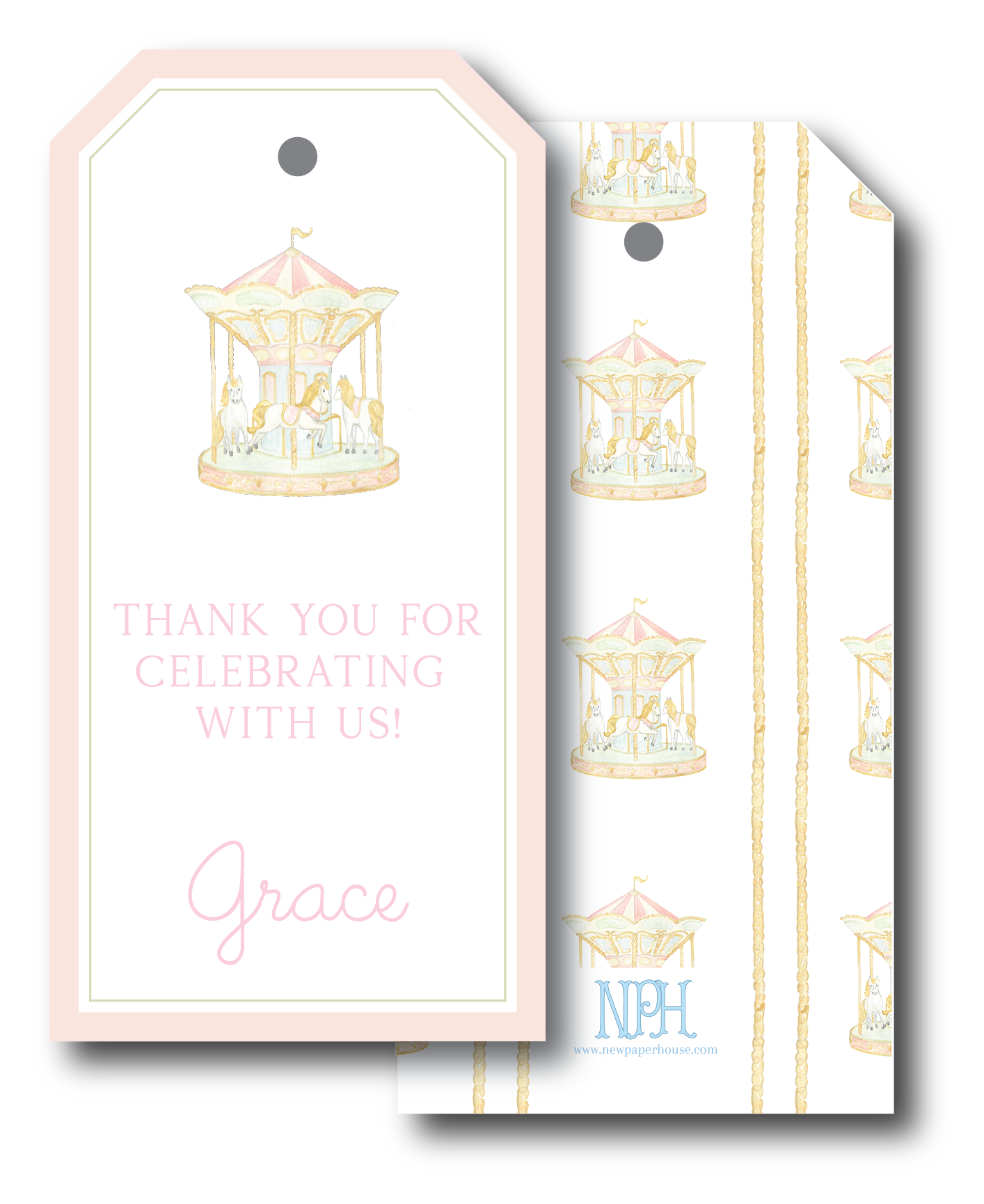 Carousel Birthday Favor Tag